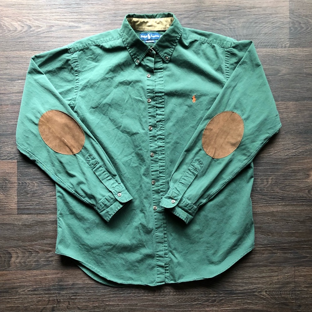 Ralph Lauren L/S Classic Fit W/ Elbow Pads size XL